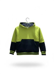 Blusa de moletom, infantil verde limão. frente