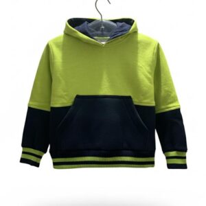 Blusa de moletom, infantil verde limão. frente