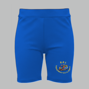 Bermuda Ciclista Escolar Trenzinho da Alegria - Azul Royal - Suplex