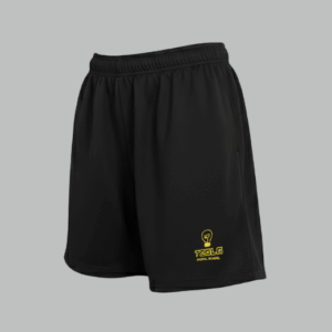 Bermuda de Moletom, helanca ou tactel preta oficial Colégio Tesla frente