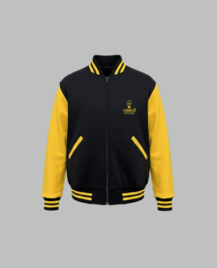 Blusa escolar de moletom preta sem touca Colégio Tesla frente.