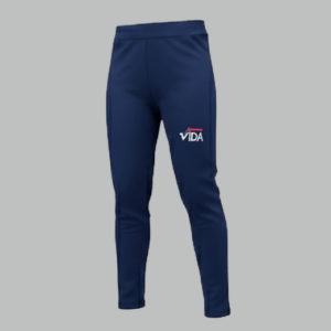 Calça legging escolar tradicional azul marinho Colégio Vida frente.
