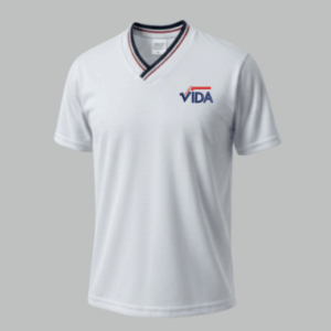 Camiseta escolar manga curta branca oficial Colégio Vida frente