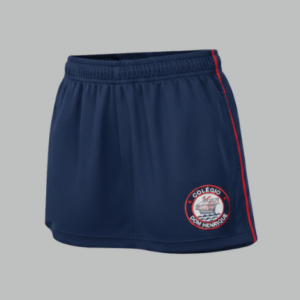 Short Saia oficial Colégio Dom Henrique nos tecidos Helanca Moletom e Tactel
