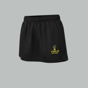 Short-saia escolar preta Colégio Tesla frente