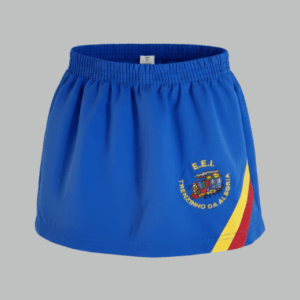 Short-saia Escolar Trenzinho da Alegria - Azul Royal - Tactel e Helanca