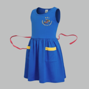 Vestido Escolar Trenzinho da Alegria - Azul Royal - Jardineira, Regata e Polo